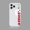 Red Letter White Phone Case Suitable for iPhone 17 16 15 14 13 12 11 Pro/Max/Plus Anti Drop and Shockproof Back Cover