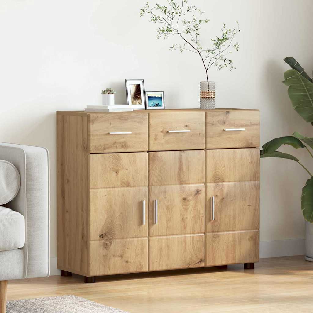 Sideboard with Shelf FLORIN Artisan Oak 88.5 x 30.5 x 73 cm