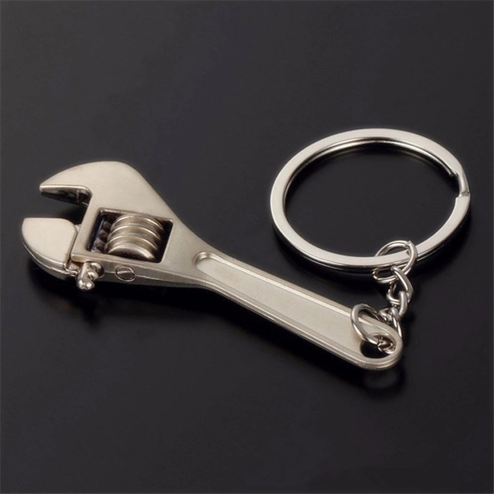 KeyRing Jewelry Gift Keyfob Tools Wrench Keychain Spanner Key Chain Simulation Spanner Car Key Ring