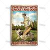 Mfoever Tin Sign Artisian SPORT Metal Sign Tennis Tin Poster Decorative Plate Badminton Cricket Pickleball Plaque Wall Decor Garage Bar Pub Club