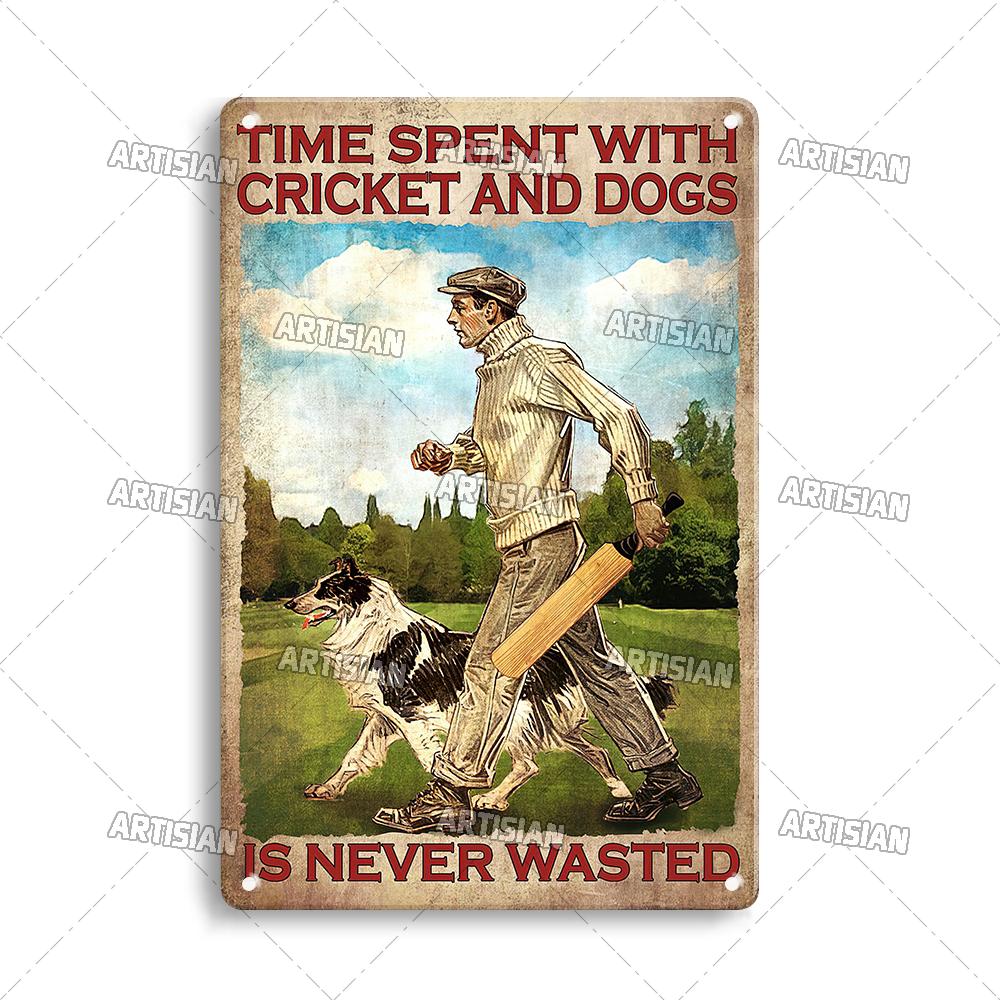 Mfoever Tin Sign Artisian SPORT Metal Sign Tennis Tin Poster Decorative Plate Badminton Cricket Pickleball Plaque Wall Decor Garage Bar Pub Club