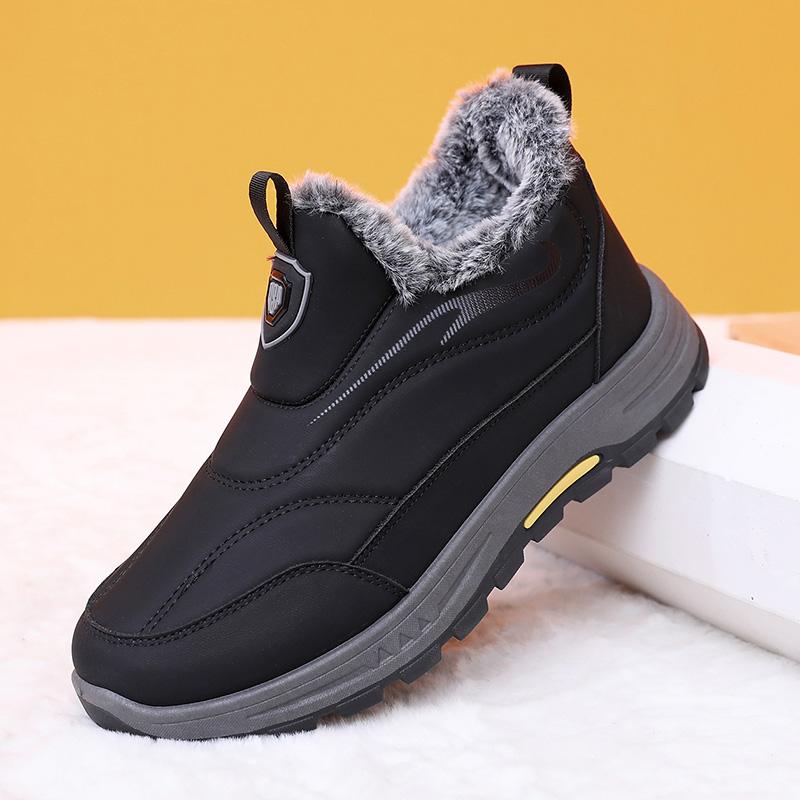 Winter Men's Cotton Shoes Thickened and Fleeced for Warmth Comfortable Anti-Slip and Durable Shipping Men's Shoes