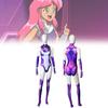 Titans Starfire Teen Cosplay Jumpsuit Superhero Adult Kids Costumes Halloween