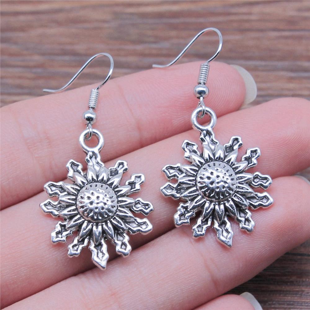 Ohrhänger Sonne Mond Vintage Schmuckzubehör Ohrringgröße 18x19mm QE030