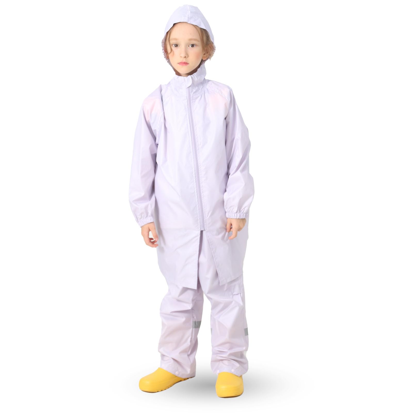 

T015 Детский верх и низ Подходит для школы Дождь Начальная школа Дождь Поставляется с хранением Защита от сезона дождей [Умный медведь] Плащ, Комплект, Сумки, фиолетовый