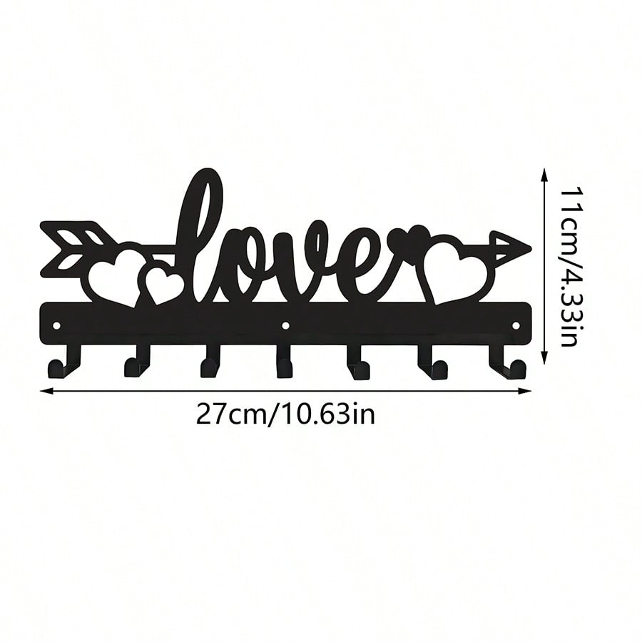 

Rustproof Hanging Key Holder Powder Coated Modern Home Decor Space Saver Vertical Organizer TY10238