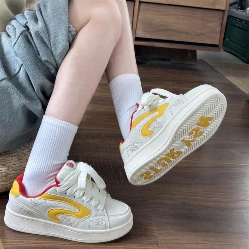 Αρχικό Μοναδικό Σχέδιο Παπούτσια Canvas για Γυναίκες, Μοντέρνα Εποχικά Νέα Λευκά Παπούτσια, Ευέλικτα Αθλητικά και Casual Παπούτσια Canvas