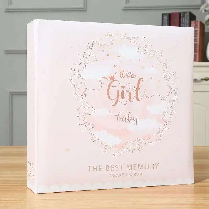 Writable 6 Inch Photo Album Baby Growth Record 200pcs Large Capacity Paper Core Bag Souvenir Collection Home Decor Memory Book
