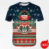Summer Fashion 3D Merry Christmas Print T Shirt Cute Santa Xmas Christmas Trees Graphic T-shirts Men Funny Snowflakes Tee Shirts
