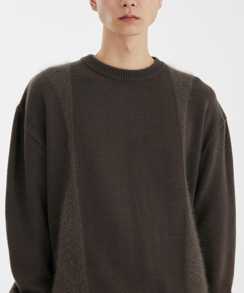 YOUTH Curved Angora Knit - Brown
