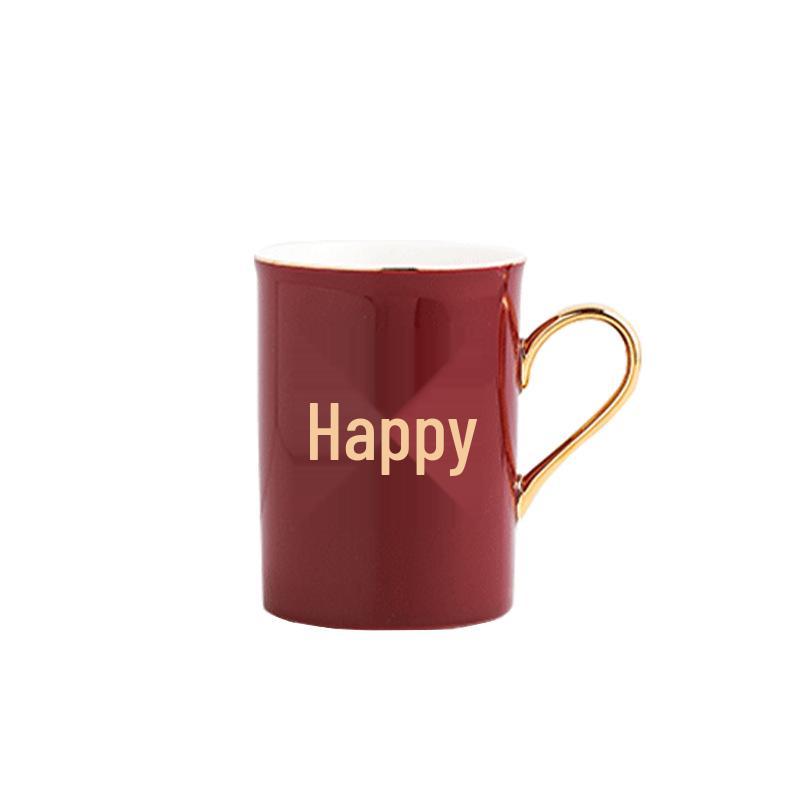 Elegant Newlywed Ceramic Mug Set - Luxurious Gift Boxed Pair