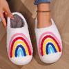 Autumn and winter cotton slippers floor cartoon pattern couple home slippers non-slip warm wear-resistant home essential
