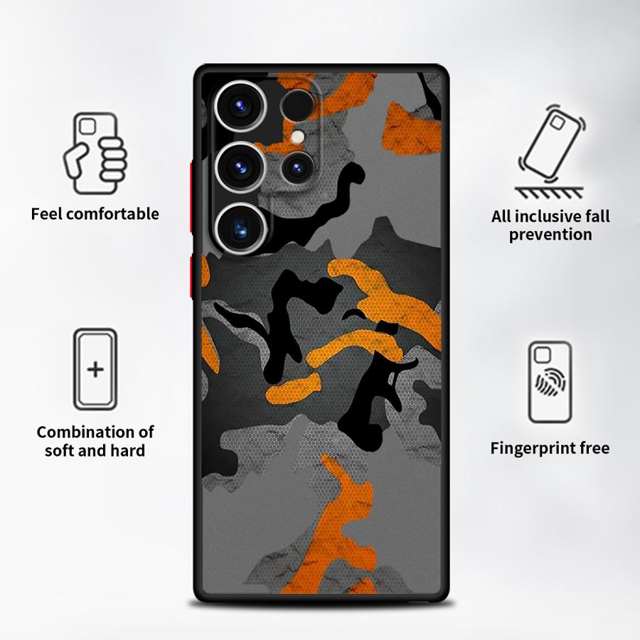Camouflage Pattern Funda Back Phone Cover Case for Samsung Galaxy S20 FE S24 Plus S22 S21 S25 Ultra S23 FE S26 Note 20 Ultra 10+