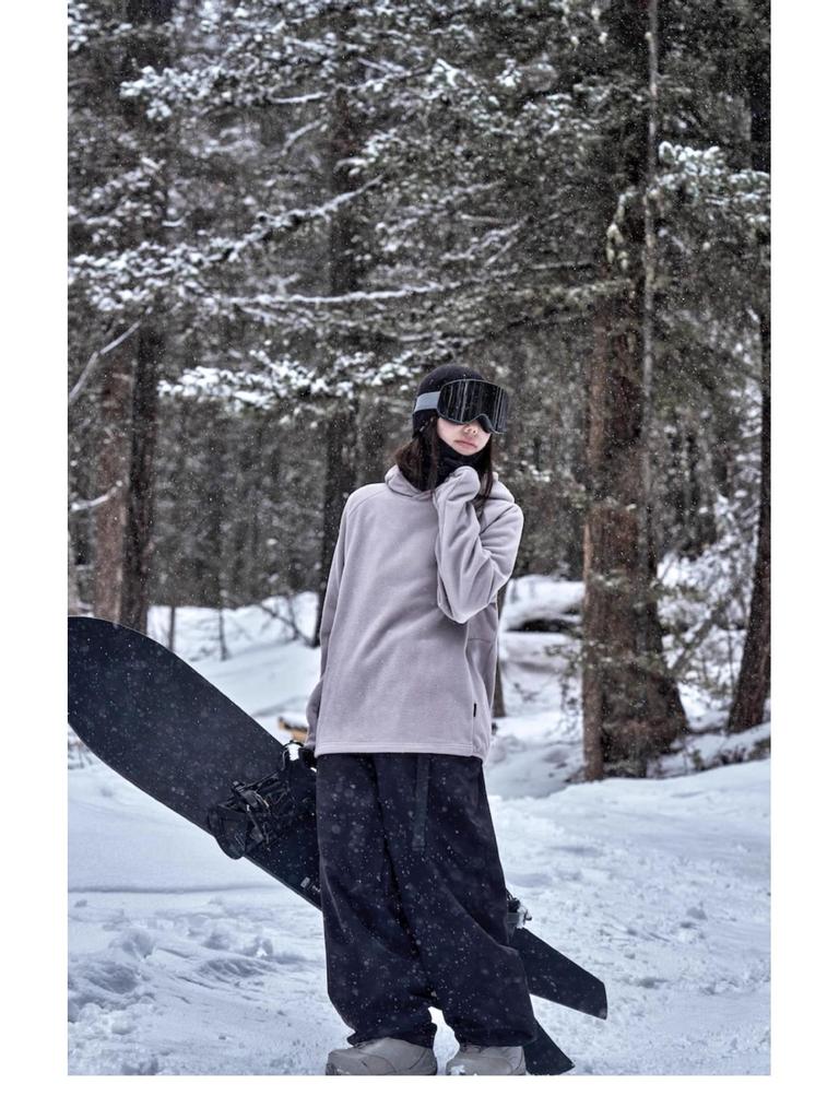Unisex vetruodolné lyžiarske a snowboardové nohavice podšité fleecom s manžetami na členkoch - Vodotesné a chrániace pred chladom