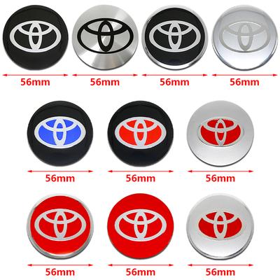 Κάλυμμα Κέντρου Τροχού Αυτοκινήτου Toyota 56MM Μεταλλικό Αλουμινίου Αυτοκόλλητα Λογότυπου Για Rav4 Corolla Camry Aqua Yaris Cross Auris TRD Prius Chr GR