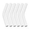 6pcs New High-end Metal Flexible Silicone Straw Covers 8mm Outer Diameter Eco-friendly Rubber Straw Covers Flex Elbow Hydraflow Straw