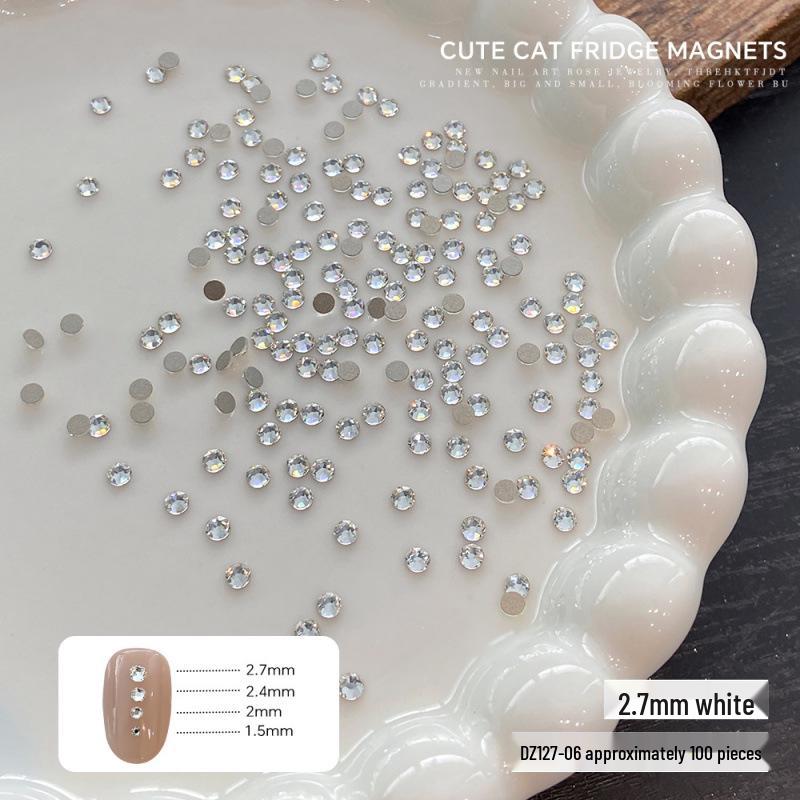 High-Quality Mini Flat-Bottom Rhinestones: Super Flash 33-Cut K9 Nail Art Decorations