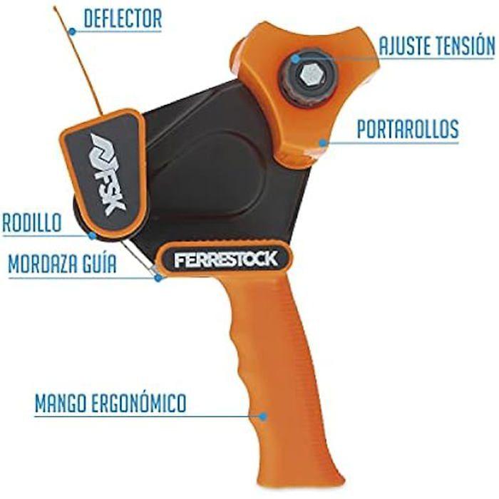 Manuell pistoltype forsegler Ferrestock FSKTAD002OR med ergonomisk håndtak for emballering - Oransje