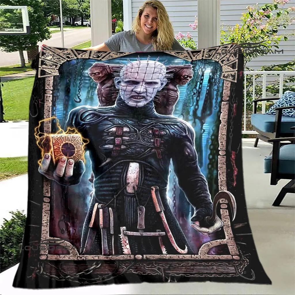 Hellraiser Horrorfilm bedruckte Decke Kinder warm schön Flanell weich und bequem Heim Reise Decke Geburtstagsgeschenk