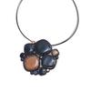 NOA [J4243] - Designer-Halskette 'Oxygène' braun blau