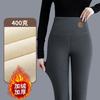 Fleece Thickened Thermal Pants Belly High Elastic Cotton Pants Autumn and Winter Cold-resistant Outer Wear Black Leggings