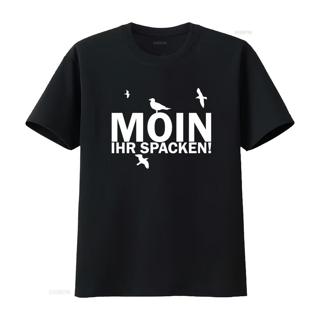 Moin vy blázni Tričko Vtipné Hlášky Kultovní Design Severní moře Wangerland Hamburg Východní Frísko S 4XL vintage Vyprané streetwear