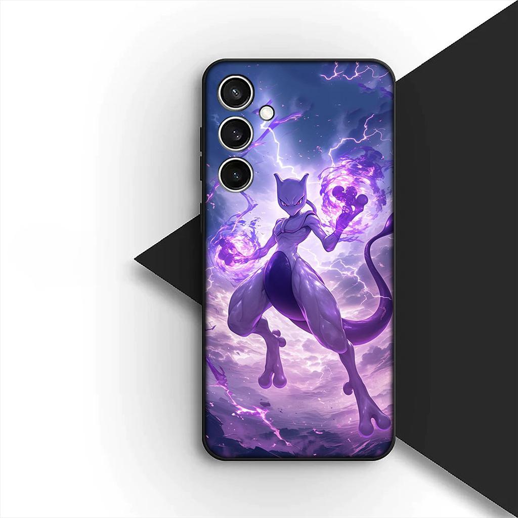 Cover for Samsung Galaxy S24 S25 S23 FE Ultra Plus S7 Edge S25+ S23+ A56 5G Phone Case Mewtwo P-Pokemons Mew two P-Pikachus