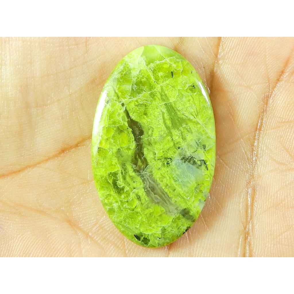 22X36X05 MM Naturalny Zielony Opal Owalny Kaboszon Luźny Kamień Szlachetny 32Cts. SK-4718