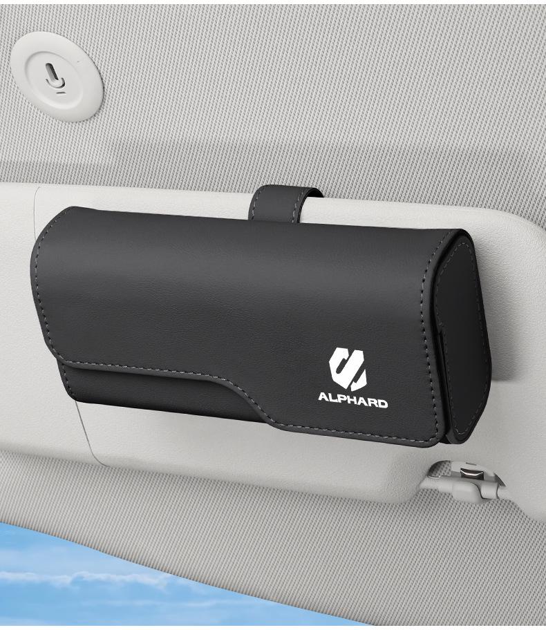 Magnetic Sunglasses Clip & Storage for Alphard, Vellfire, and Crown Visors