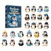 Christmas Advent Calendar Ocean Animal Calendar,24Pcs Acrylic 2D Ornament Set with Turtle Penguin Shell Fish Decor Sea Turtle/Shell/Fish/Penguin/Shark