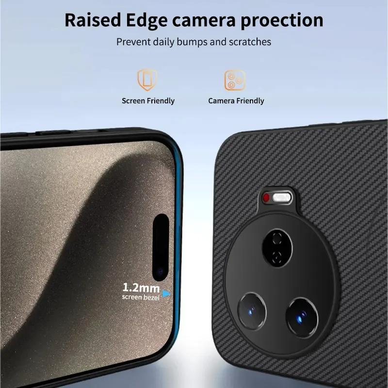 Magnetic Silicone Case For Tecno Camon 30 Pro 4G 5G Wireless Charging Carbon Fiber PU Leather Anti-Drop Soft Cover Phone Cases