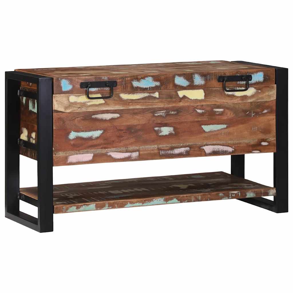 Storage Box Multicolored 80 x 35 x 45 cm Solid Wood Reclaimed Wood