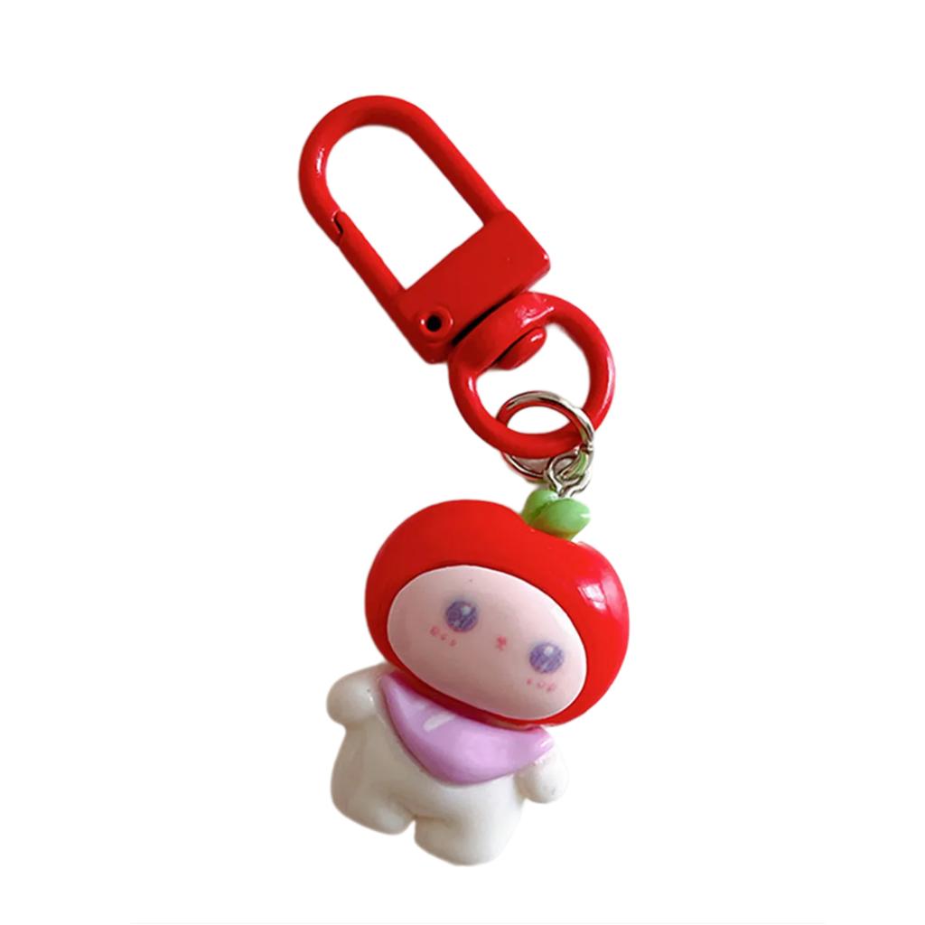 Cartoon Keychain Resin Fruit Baby Key Ring Bag Pendant Lightweight Key Holder Jewelry Accessories for Women Girls