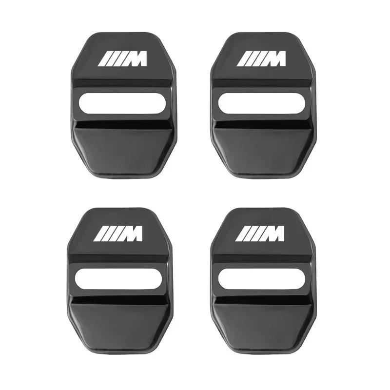 BAGV1 Car Sticker 4Pcs Titanium Alloy Car Door Lock Protective Cover For BMW E46 E90 E60 F30 F10 E39 E36 F20 G20 G30 E92 E87 E91 X5 E7