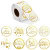 500pcs 1 Inch Round Transparent Merry Christmas Stickers Self Adhesive Holiday Stickers For Christmas Decor Wedding Party Cards