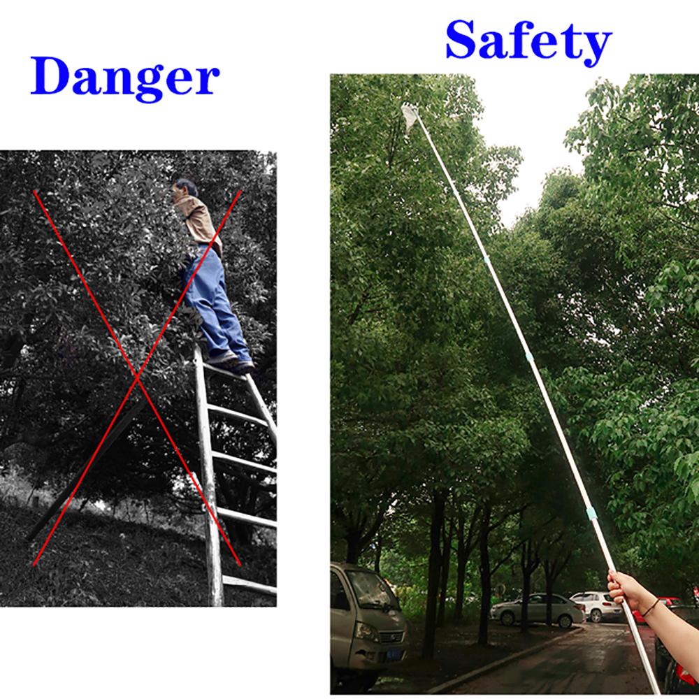 1 Buc Culegător de Fructe Metal Livadă Grădinărit Măr Piersici Culegător de Pomi Înalt Culegător de Fructe HMM