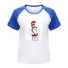 5443 Kids Boys Girls Dr Seuss Printed Raglan Sleeves T-Shirt