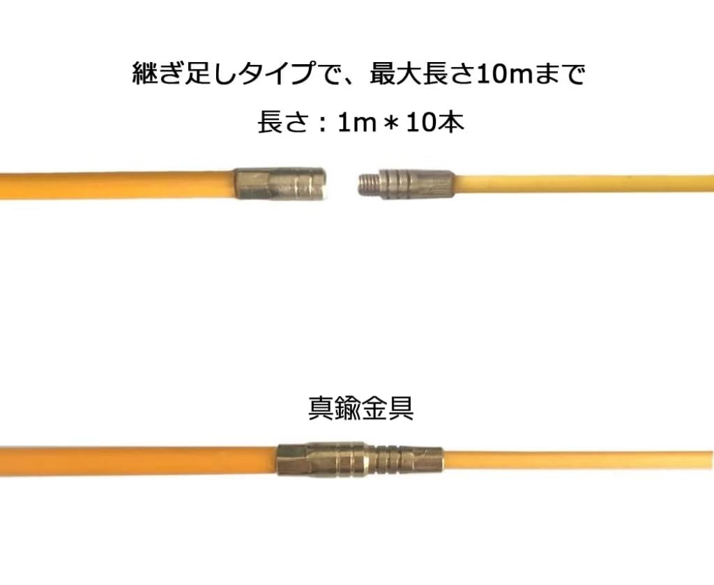 Wiring rod Wiring wire 1m pieces Cable rope with 9 types of end fittings Storage case included 4mm10