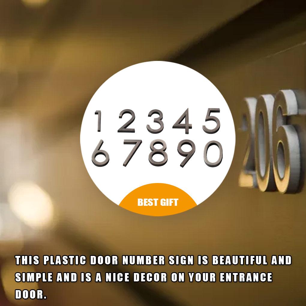 Hotel Plastic 3D Entrance Door Signs Building Indoor Address Plaques Plates Meeting Room Numeral Household Accessories