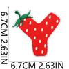 Strawberry English Letter Embroidery Cloth Sticker Bag Decoration 26 English Text Patch Stickers Heat Transfer Computer Embroidery Label