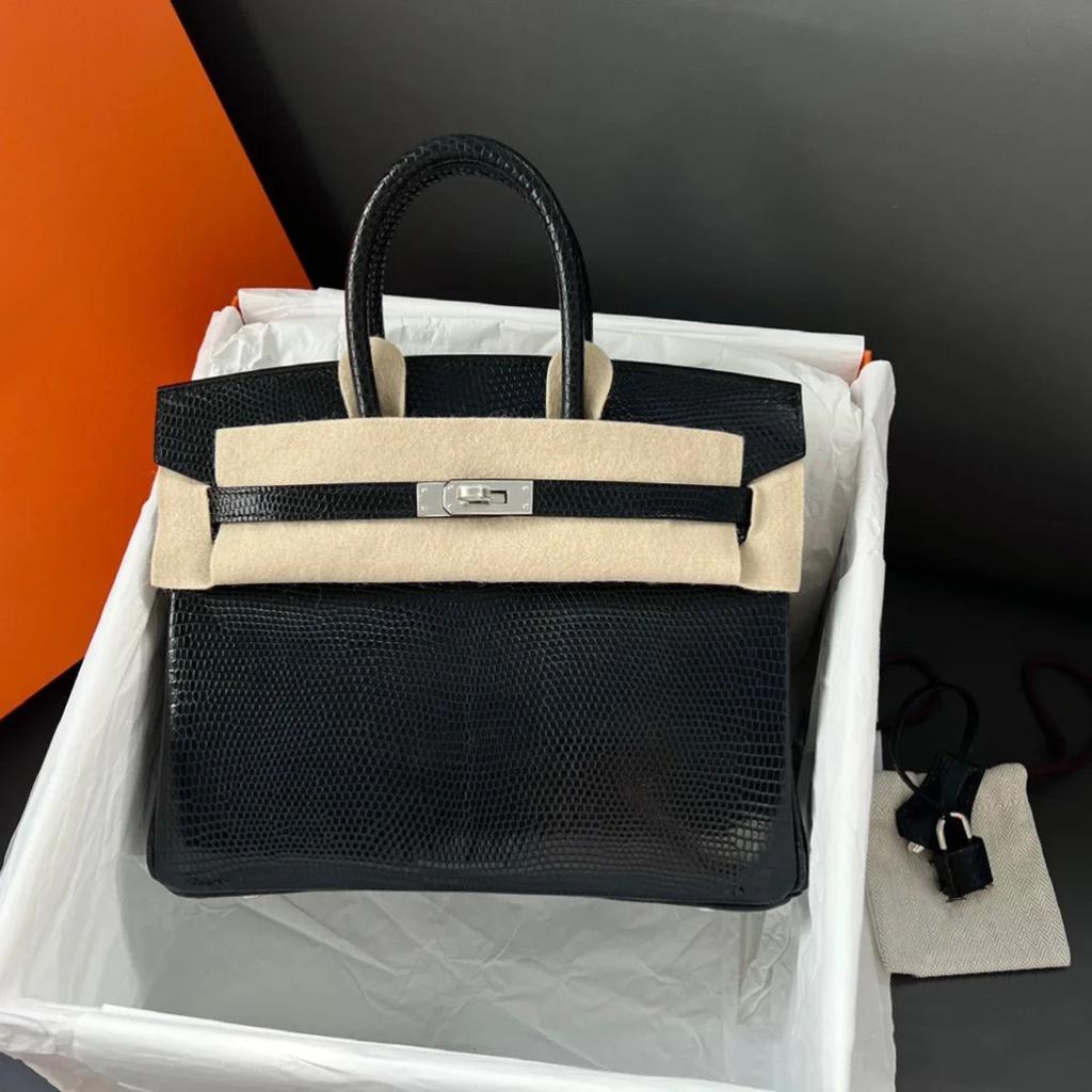 Haute Couture halbhandgefertigte Tasche mit Eidechsenmuster 25/30cm Echtleder Commuter-Tragetasche Damen große Kapazität