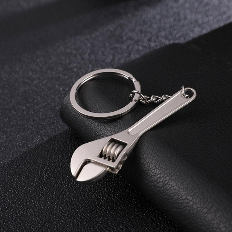 2 Stück Mini-Schraubenschlüssel Werkzeug Anhänger Schlüsselanhänger Multitool Schlüsselhalter Organizer Metallschraubenschlüssel Schlüsselring Mini-Taschenwerkzeug Orna