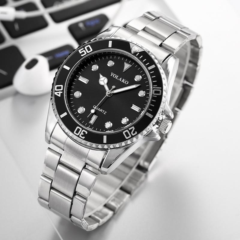 Manufacturer Popular Green Water Ghost Watch Men's Men's Watch Fashion Steel Strap Quartz Watch Men's Watch YOLAKO