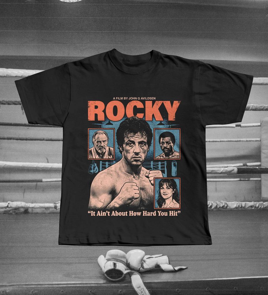 Rocky Balboa Vintage Film Graphic Tee, Sylvester Stallone Boxing Movie T-Shirt