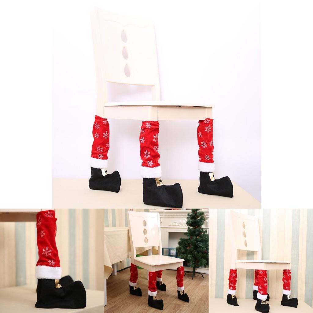 Elegant Christmas Chair Foot Covers Soft Nonwoven Fabric Ideal For Holiday Displays