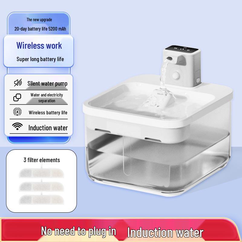 Automatic Cat Water Fountain with Sensor, 2.5L Capacity