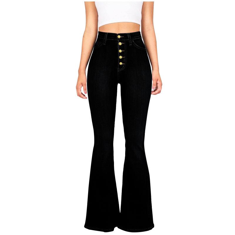 2025 Women's High-Waist Slim Flared Jeans - European and American Style