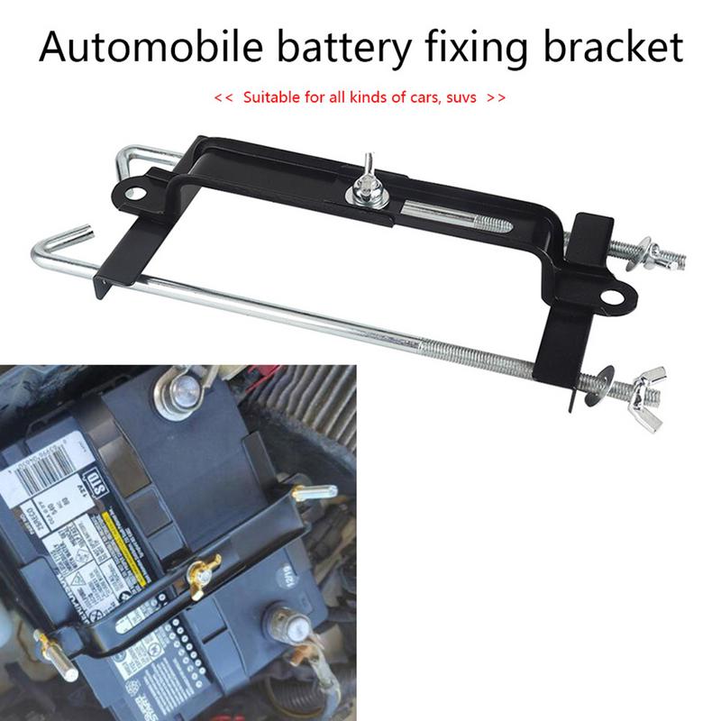 Car Battery Holder Battery Tie Down Hold Down Kit Battery Mounting Bracket Anti-Rust Car Battery Holder Bracket For Car