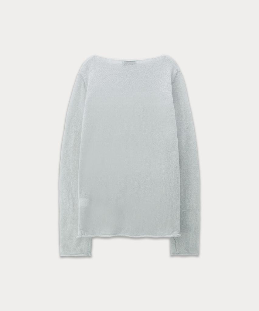 Sseomweeobeoteo See-Through Long Sleeve Knit - Light Gray