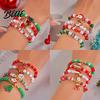Seasonal Bracelet Christmas Bracelets for Women Handmade Clay Beads Stretch
